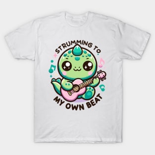 "Strumming to My Own Beat" T-Rex Guitarist T-Shirt